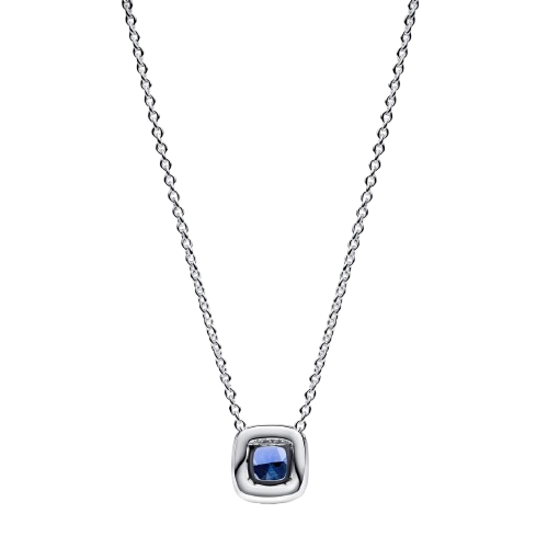 Collar Halo Azul Cuadrado Brillante