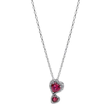 Collar Halo Rojo Corazones