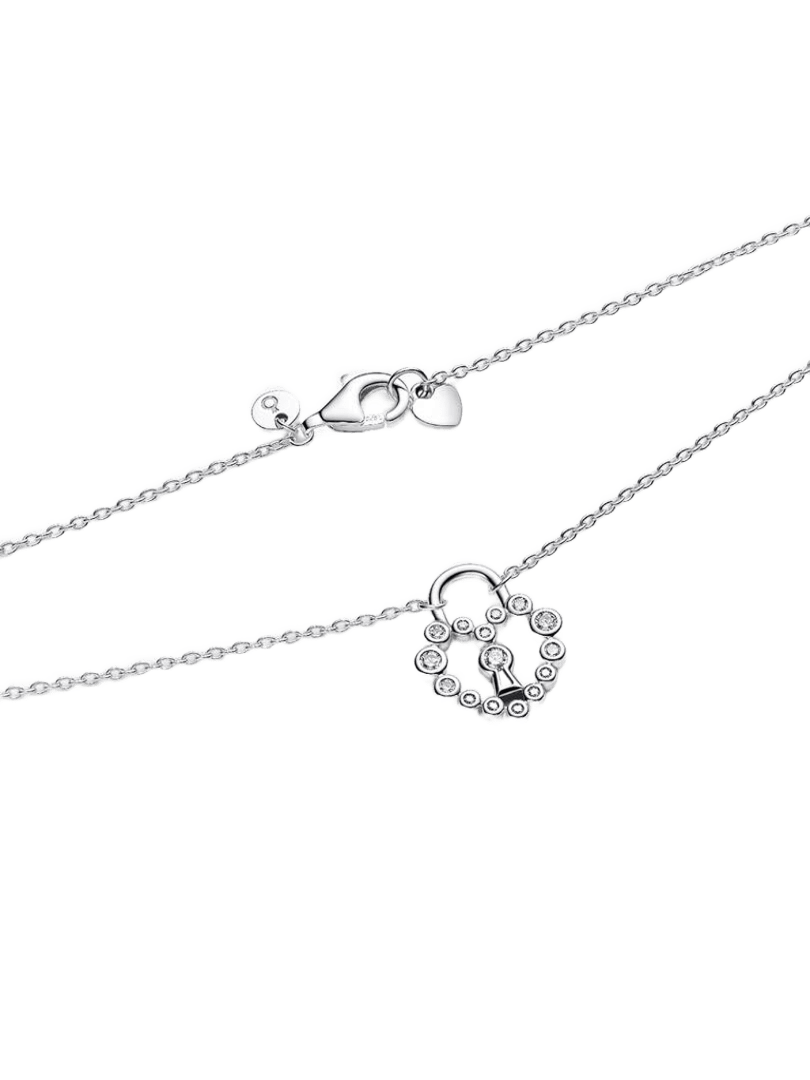 Collar Candado Corazón Brillante - vista 3