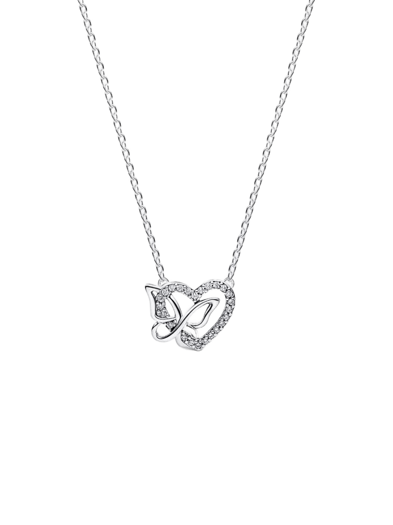 Collar Corazón y Mariposa Entrelazados - vista 1
