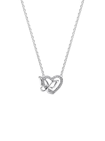Collar Corazón y Mariposa Entrelazados - vista 1