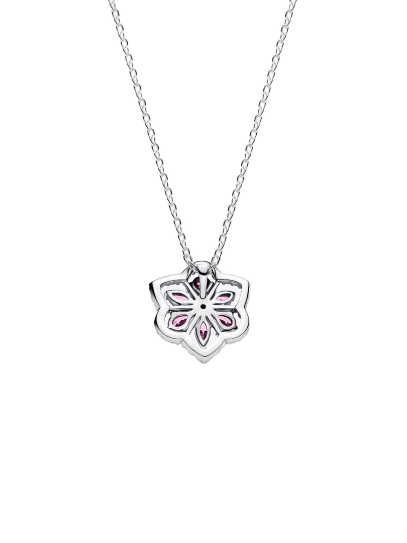 Collar Herbario Flor Rosa Brillante - vista 2