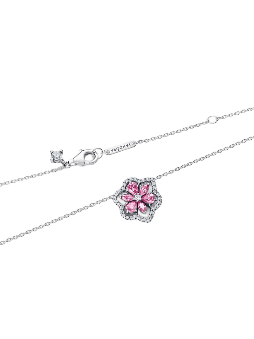 Collar Herbario Flor Rosa Brillante - vista 3