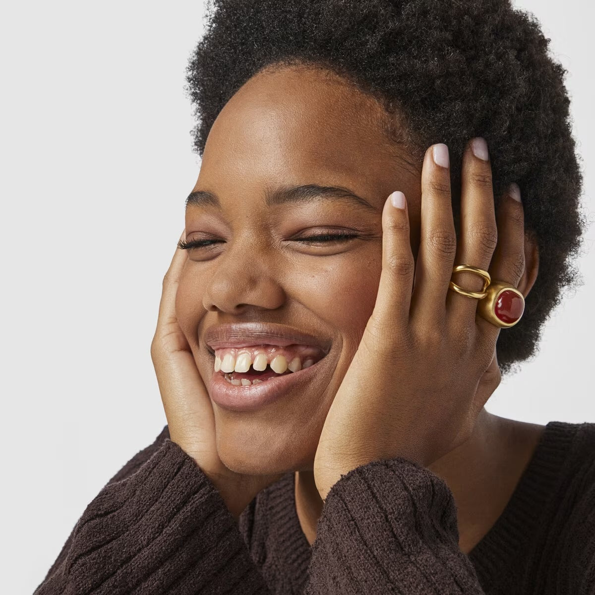 Anillo de plata vermeil y cornalina Nattfall