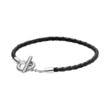 Pulsera Pandora Pulsera Pandora Moments de Cuero Trenzado con Cierre en forma de T - Vista principal