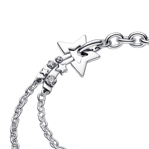 Pulsera Pandora Pulsera de Eslabones Dobles Estrella Fugaz - Imagen 3