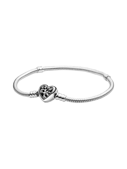 Pulsera de Cadena de Serpiente Cierre de Corazón Árbol Genealógico