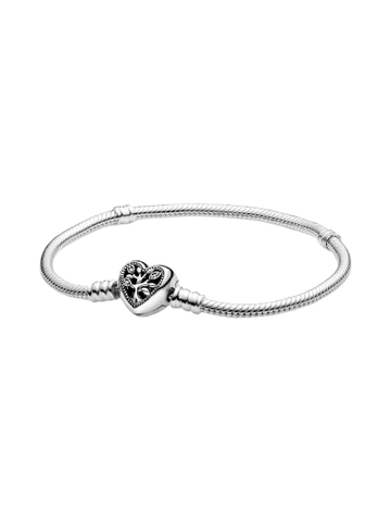 Pulsera de Cadena de Serpiente Cierre de Corazón Árbol Genealógico