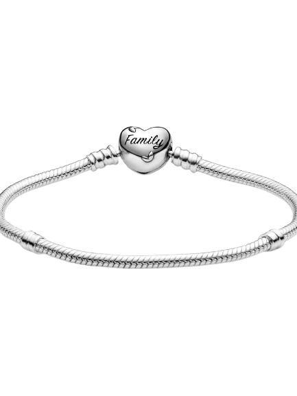 Pulsera de Cadena de Serpiente Cierre de Corazón Árbol Genealógico