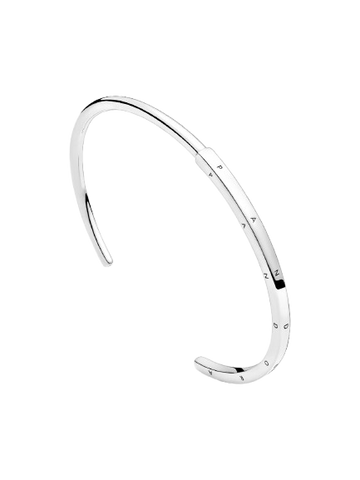 Pulsera Rígida Pandora Signature I-D Abierta Plata de primera ley