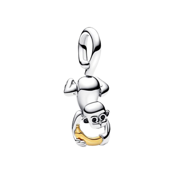 Charm Colgante Mono Móvil en Dos Tonos