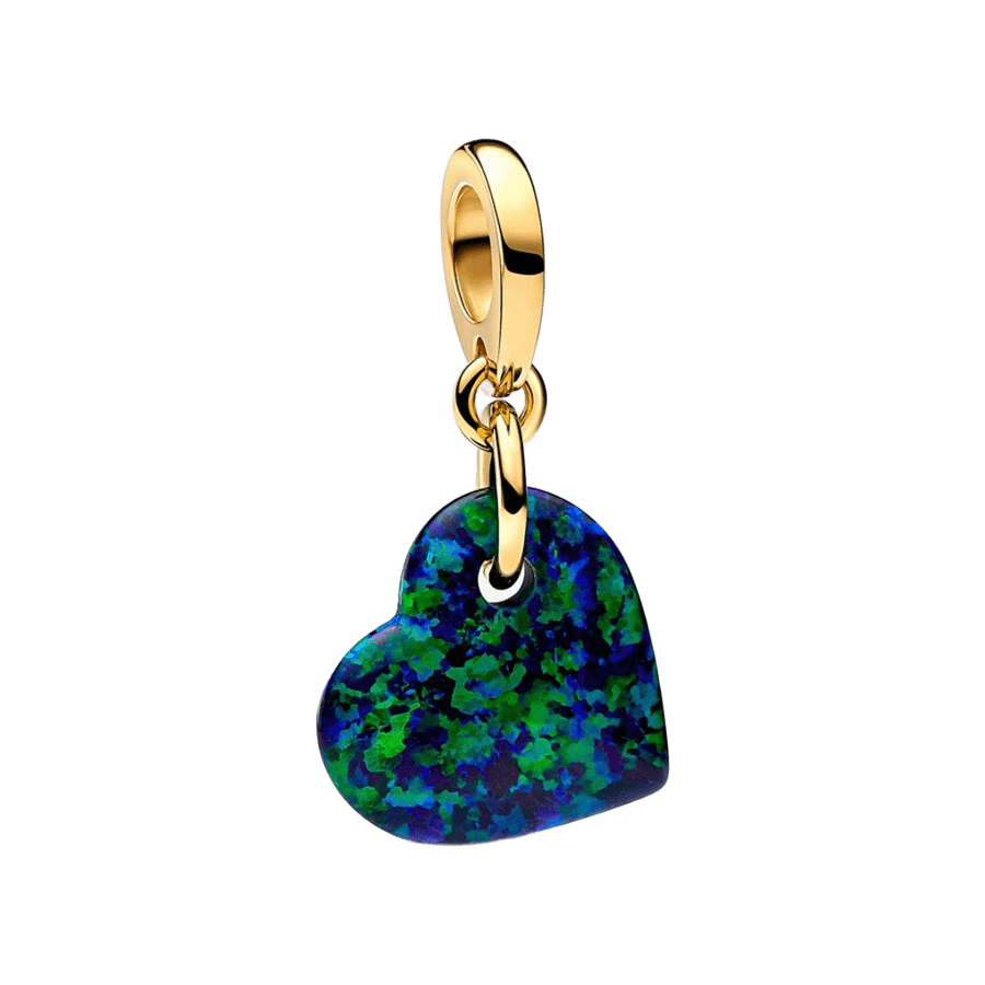 Charm Pandora Charm Colgante Corazón Verde Opalescente - Vista principal