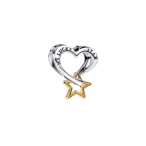 Charm Pandora Charm Estrella y Corazón de la Suerte - Vista principal