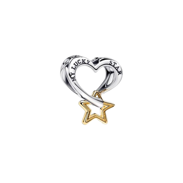 Charm Pandora Charm Estrella y Corazón de la Suerte - Vista principal