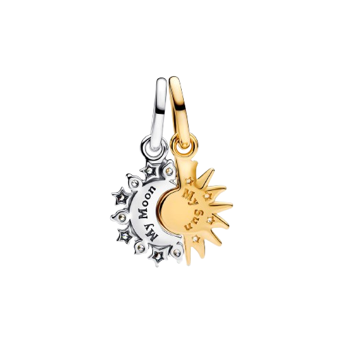 Charm Colgante Divisible Sol y Luna