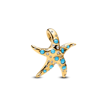 Charm Pandora Charm Colgante Estrella de Mar Azul Brillante - Vista principal