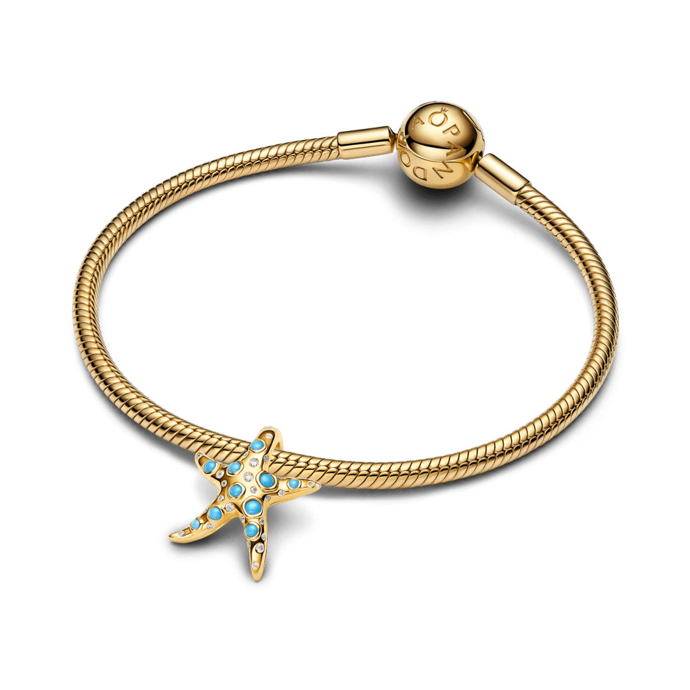 Charm Pandora Charm Colgante Estrella de Mar Azul Brillante - Imagen 3