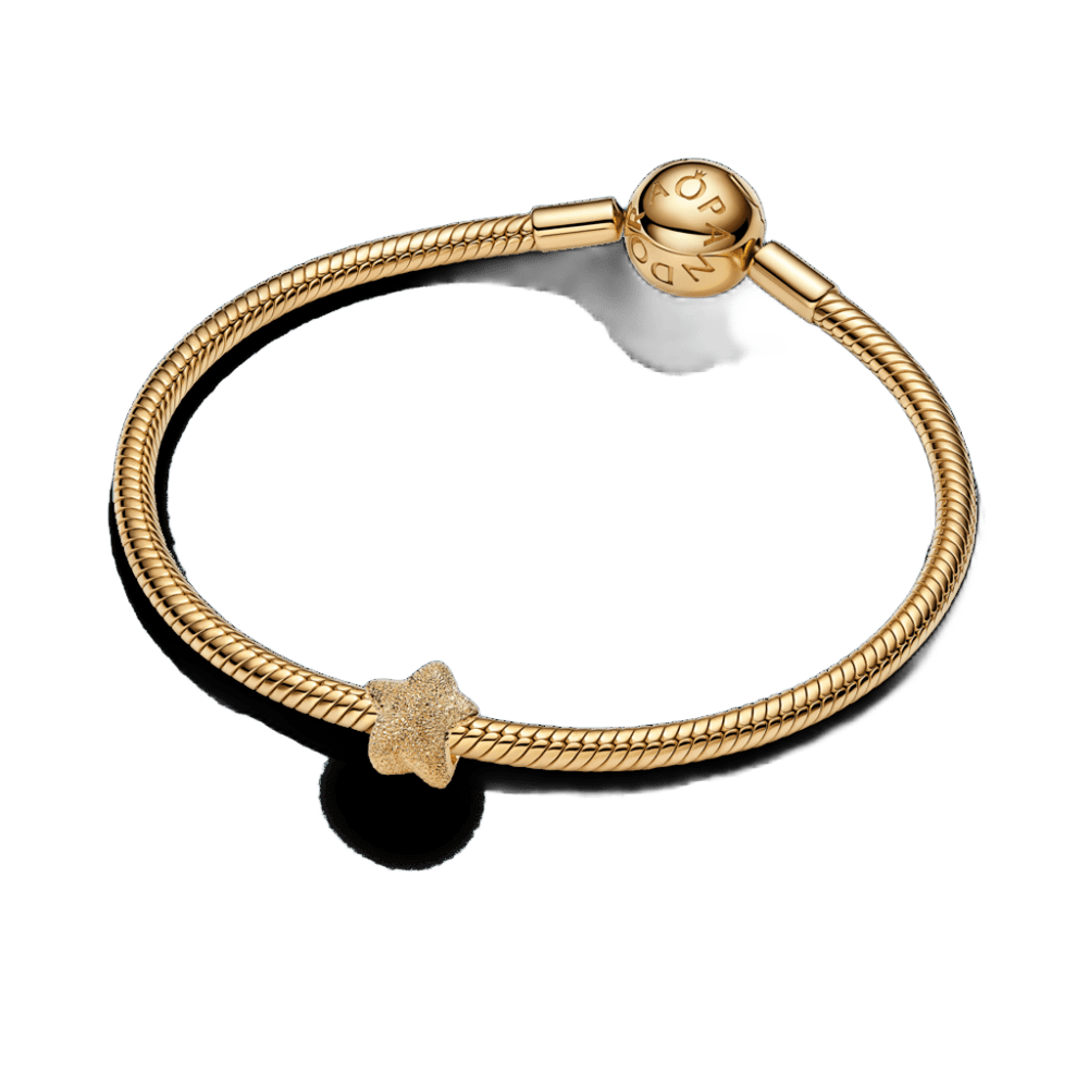 Charm Pandora Mini Charm Estrella Con Textura Dorado - Imagen 3