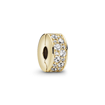 Charm Pandora Charm Sujetador de pavé transparente Recubrimiento en Oro de 14k - Vista principal