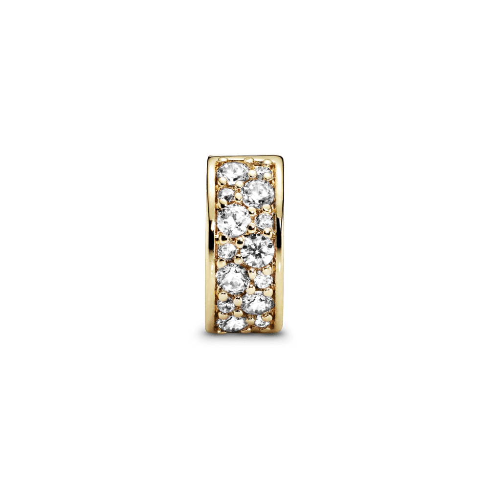 Charm Pandora Charm Sujetador de pavé transparente Recubrimiento en Oro de 14k - Vista detalle