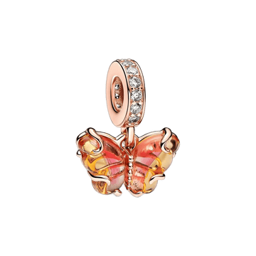 Charm Pandora Charm Colgante de Cristal de Murano Rosa y Amarillo Mariposa - Vista principal