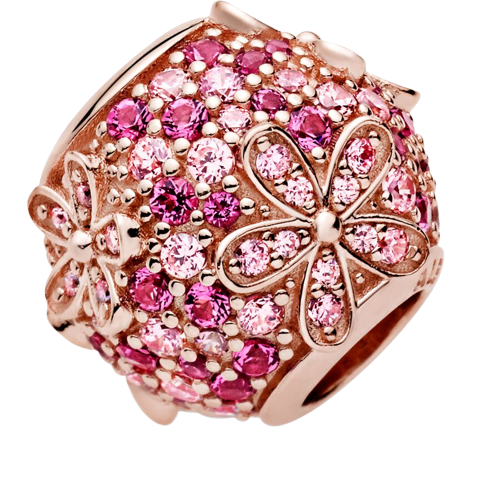 Charm Margaritas de Pavé Rosa