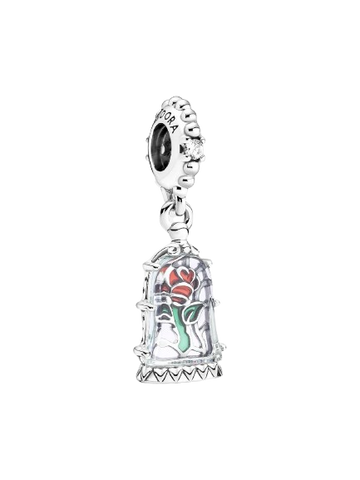 Charm Colgante Rosa Encantada de La Bella y la Bestia de Disney