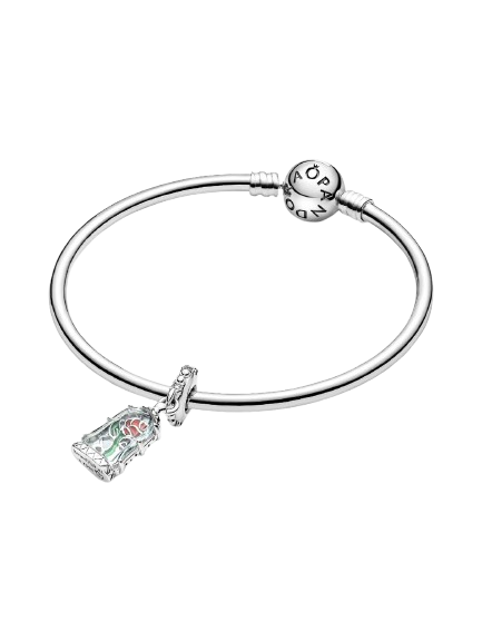 Charm Colgante Rosa Encantada de La Bella y la Bestia de Disney