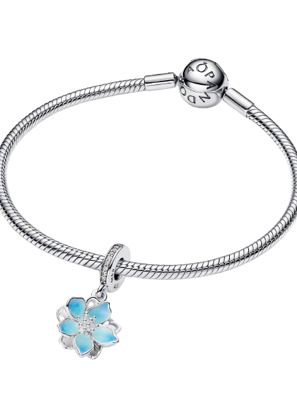Charm Colgante Flor Azul