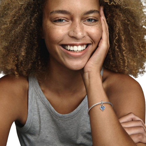 Charm colgante Doble Corazón Estrella Fugaz