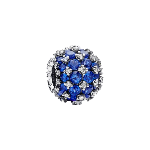 Joya Pandora Charm Azul Redondo Brillante en Pavé - Vista principal