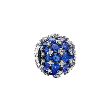 Joya Pandora Charm Azul Redondo Brillante en Pavé - Vista principal