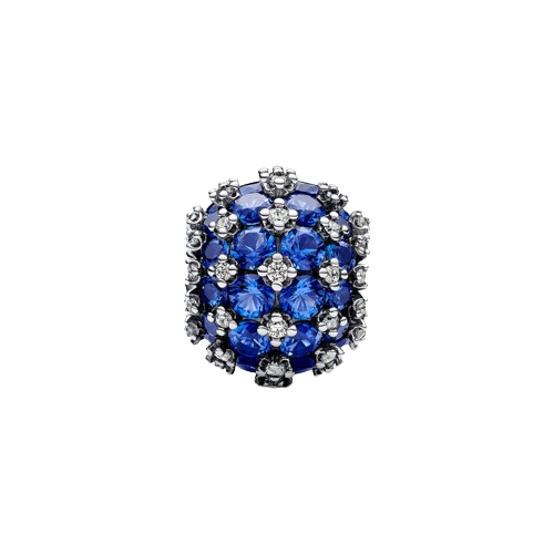 Joya Pandora Charm Azul Redondo Brillante en Pavé - Vista detalle