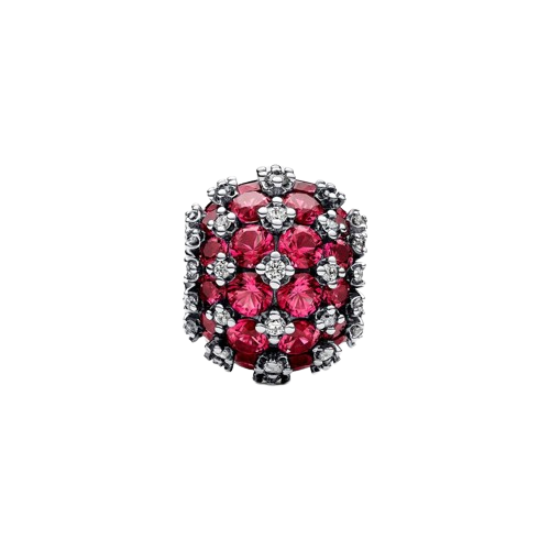 Charm Pandora Charm Redondo Brillante en Pavé Rosa - Vista detalle