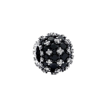 Charm Pandora Charm Redondo Brillante en Pavé Negro - Vista principal