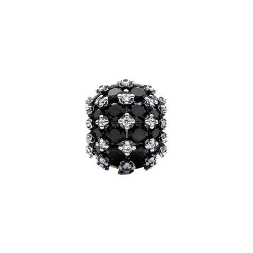 Charm Pandora Charm Redondo Brillante en Pavé Negro - Vista detalle