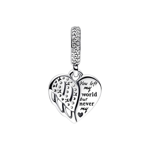 Charm Colgante Corazón y Ángel