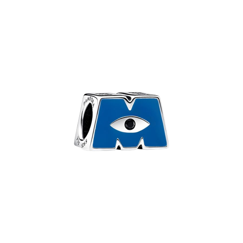 Charm Pandora Charm Logotipo M de Monsters, Inc. de Disney Pixar - Vista principal