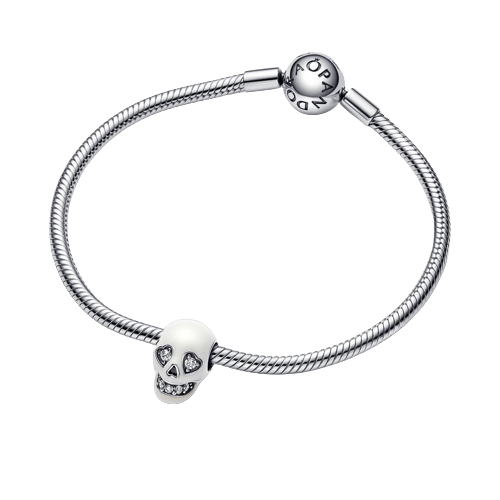 Charm Pandora Charm Calavera Brillante que Brilla en la Oscuridad - Imagen 3
