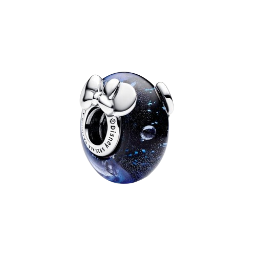 Charm Pandora Charm Cristal de Murano Azul Mickey Mouse & Minnie Mouse de Disney - Vista principal
