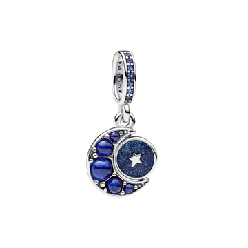 Charm Colgante Giratorio Luna Brillante