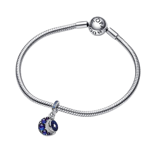Charm Colgante Giratorio Luna Brillante