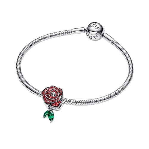 Charm Pandora Charm Rosa Floreciendo Brillante - Imagen 3
