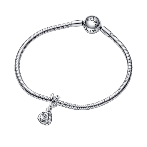 Charm Colgante Rosa Floreciendo