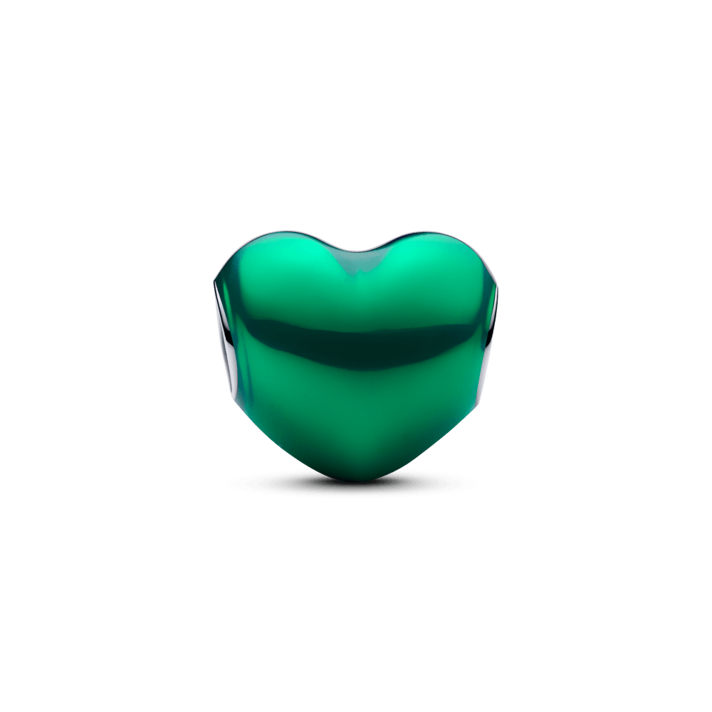 Charm Pandora Charm Corazón Metálico Verde - Vista detalle