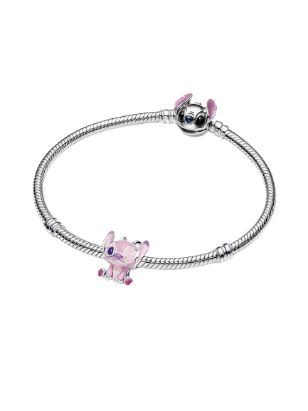 Charm Angel de Lilo y Stitch de Disney Plata de primera ley