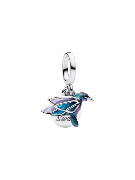 Charm Colgante Doble Colibrí