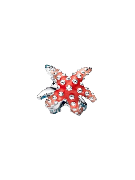 Charm MIni Estrella de Mar Colorida Plata de primera ley