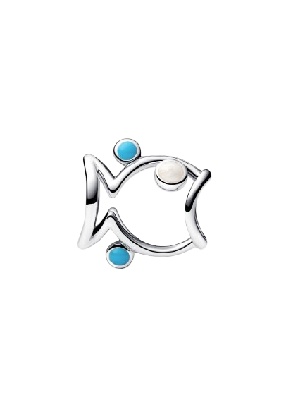 Charm Pez en Filigrana Plata de primera ley