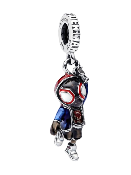 Charm Colgante Spider-Man Miles Morales de Marvel Plata de primera ley